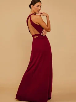 Bridesmaid Dress Chiffon A-Line Floor-Length Prom Dress