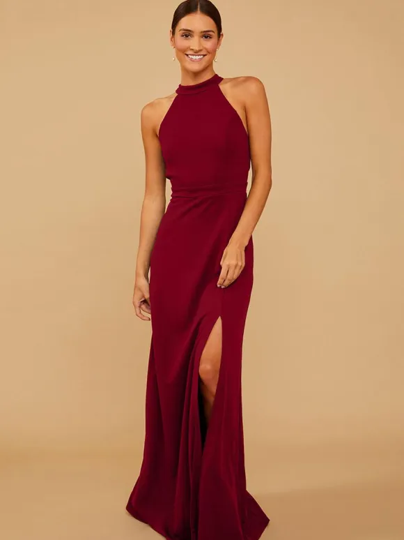 Bridesmaid Dress Chiffon A-Line Floor-Length Prom Dress