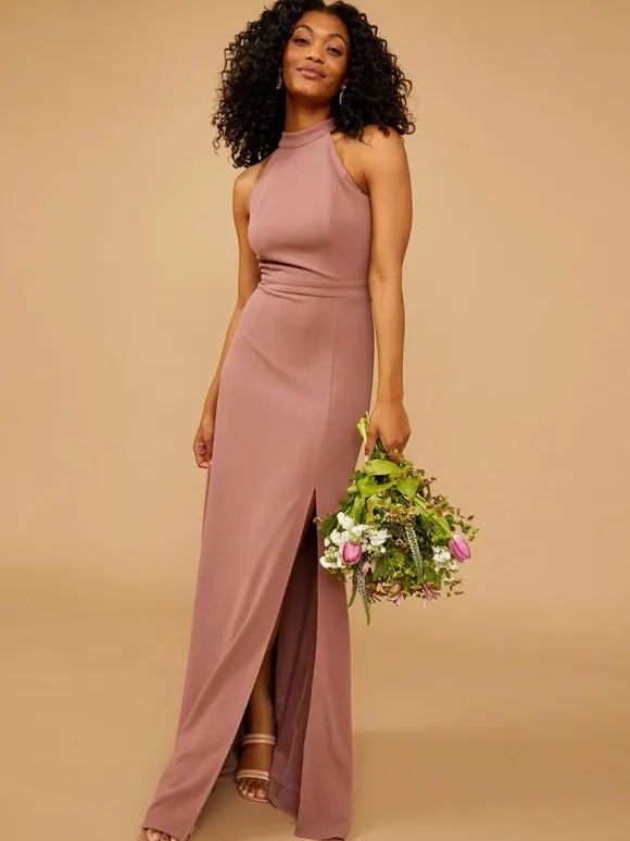 Bridesmaid Dress Chiffon A-Line Floor-Length Prom Dress