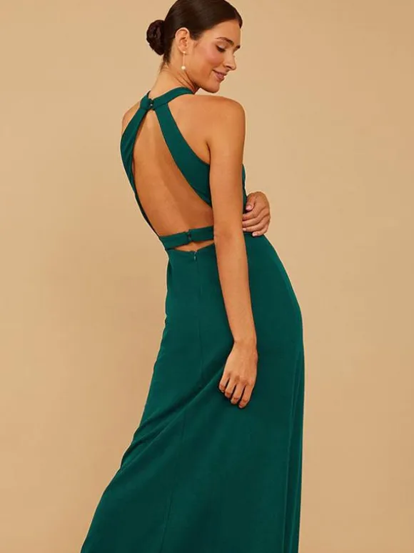 Bridesmaid Dress Chiffon A-Line Floor-Length Prom Dress