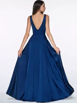 Bridesmaid Dress Elastic Silk Like Satin Mermaid Floor-Length Prom Dress