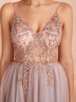 Bridesmaid Dresses A-Line Floor-Length Zipper Chiffon Wedding Party Dress