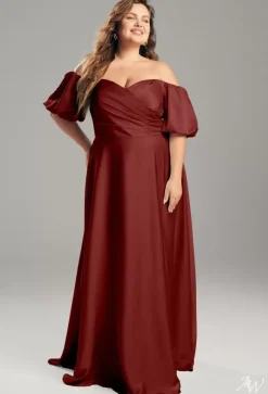 Bridesmaid Dresses A-Line Floor-Length Zipper Satin Fabric Prom Dress