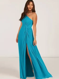 Bridesmaid Dresses Ball Gown Floor-Length Zipper Chiffon Wedding Party Dress