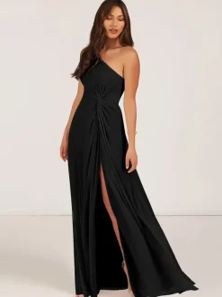 Bridesmaid Dresses Ball Gown Floor-Length Zipper Chiffon Wedding Party Dress