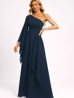Bridesmaid Dresses Chiffon Ball Gown Floor-Length Wedding Party Dress