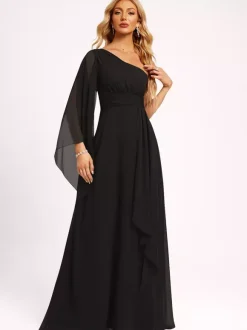 Bridesmaid Dresses Chiffon Ball Gown Floor-Length Wedding Party Dress