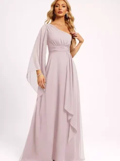 Bridesmaid Dresses Chiffon Ball Gown Floor-Length Wedding Party Dress