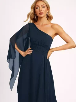 Bridesmaid Dresses Chiffon Ball Gown Floor-Length Wedding Party Dress