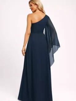 Bridesmaid Dresses Chiffon Ball Gown Floor-Length Wedding Party Dress