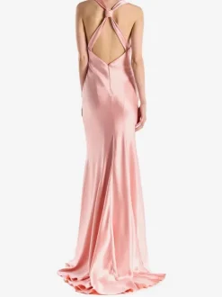 Bridesmaid Dresses Elastic Silk Like Satin A-Line Floor-Length Wedding Party Dress
