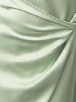 Bridesmaid Dresses Elastic Silk Like Satin Sheath Tea-Length Formal Gowns