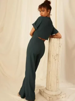 Bridesmaid Dresses Polyester Jumpsuit Floor-Length Wedding Party Dress
