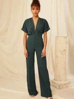 Bridesmaid Dresses Polyester Jumpsuit Floor-Length Wedding Party Dress