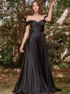 Bridesmaid Dresses Polyester A-Line Floor-Length Formal Gowns Party Dress
