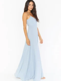 Bridesmaid Dresses Satin Fabric A-Line Floor-Length Prom Dress