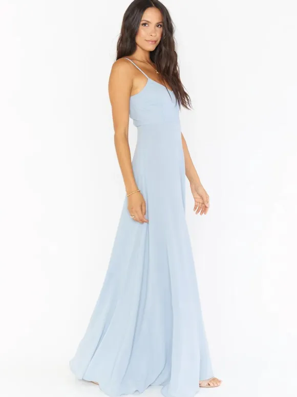 Bridesmaid Dresses Satin Fabric A-Line Floor-Length Prom Dress