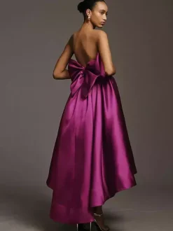 Bridesmaid Dresses Satin Fabric A-Line Floor-Length Wedding Party Dress