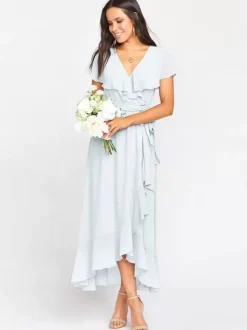 Bridesmaid Dress A-Line Ankle-Length Chiffon Formal Gowns Free Customization