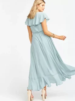 Bridesmaid Dress A-Line Ankle-Length Chiffon Formal Gowns Free Customization