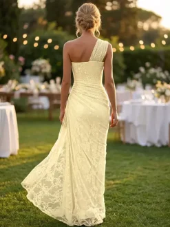 Bridesmaid Dress Ball Gown Floor-Length Lace Formal Gowns Wedding Guest Dress