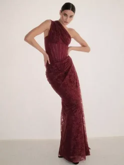 Bridesmaid Dress Ball Gown Floor-Length Lace Formal Gowns Wedding Guest Dress