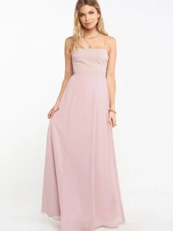 Bridesmaid Dresses A-Line Floor-Length Lace-up Wedding Party Dress Free Customization