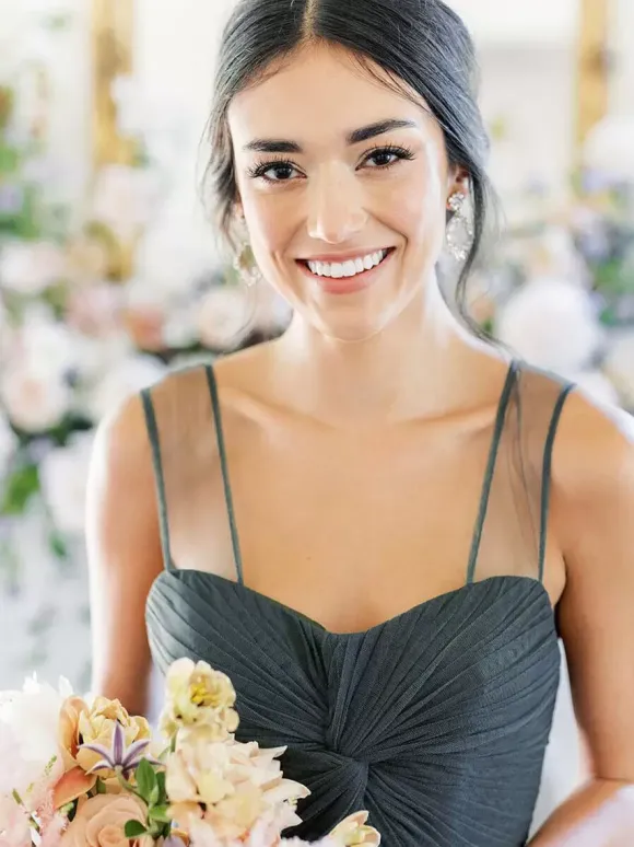 Bridesmaid Dresses A-Line Sweetheart Neck Sleeveless Floor-Length Single Thread Tulle Green Wedding Party Dress Free Customization
