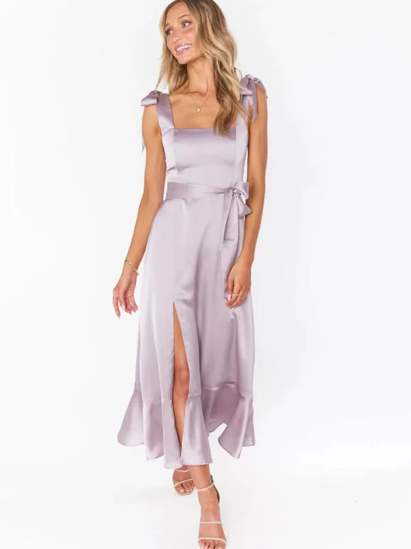 Bridesmaid Dresses A-Line Tea-Length Backless Formal Gowns Free Customization