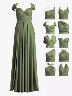 Bridesmaid Dresses Chiffon A-Line Floor-Length Formal Gowns