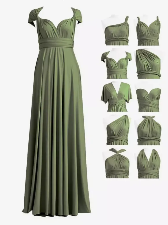 Bridesmaid Dresses Chiffon A-Line Floor-Length Formal Gowns