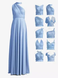 Bridesmaid Dresses Chiffon A-Line Floor-Length Formal Gowns
