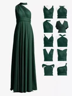 Bridesmaid Dresses Chiffon A-Line Floor-Length Formal Gowns