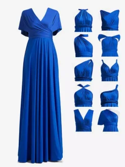 Bridesmaid Dresses Chiffon A-Line Floor-Length Formal Gowns