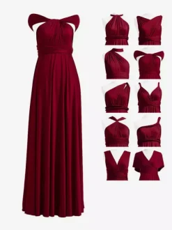 Bridesmaid Dresses Chiffon A-Line Floor-Length Formal Gowns
