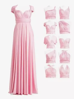 Bridesmaid Dresses Chiffon A-Line Floor-Length Formal Gowns