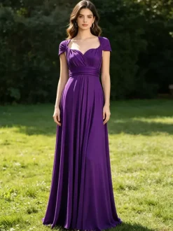 Bridesmaid Dresses Chiffon A-Line Floor-Length Formal Gowns