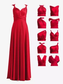 Bridesmaid Dresses Chiffon A-Line Floor-Length Formal Gowns