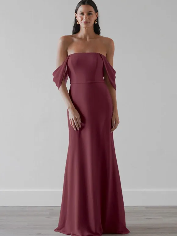 Bridesmaid Dresses Chiffon A-Line Floor-Length Prom Dress