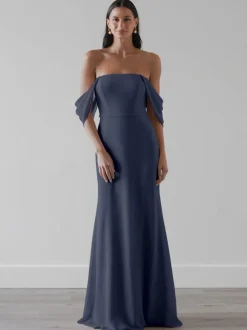 Bridesmaid Dresses Chiffon A-Line Floor-Length Prom Dress