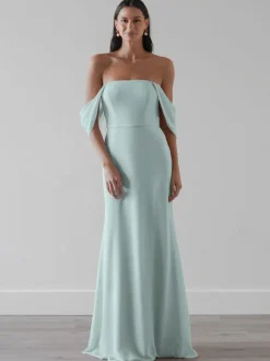 Bridesmaid Dresses Chiffon A-Line Floor-Length Prom Dress