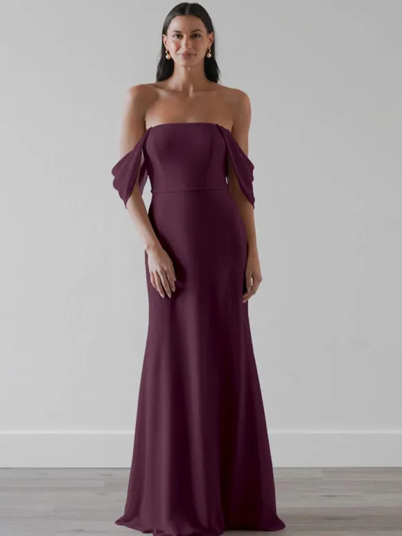 Bridesmaid Dresses Chiffon A-Line Floor-Length Prom Dress
