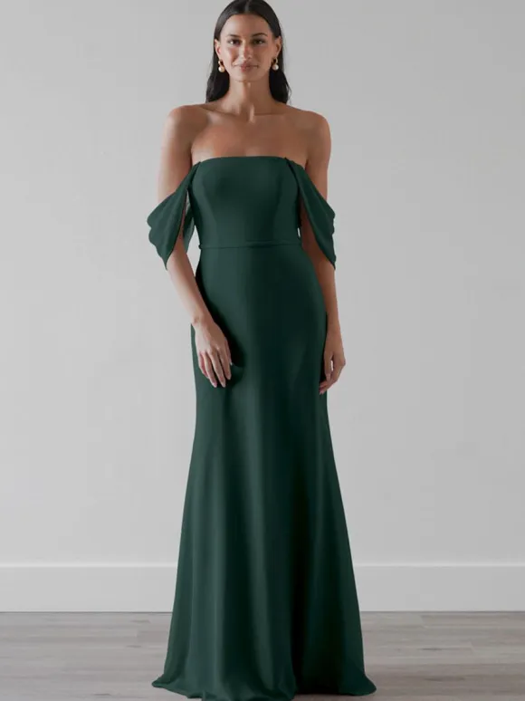 Bridesmaid Dresses Chiffon A-Line Floor-Length Prom Dress