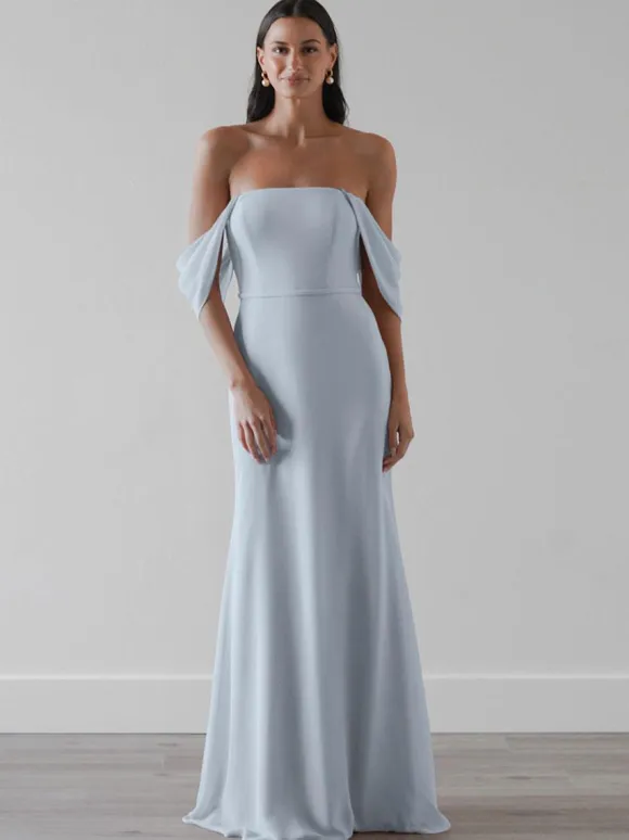 Bridesmaid Dresses Chiffon A-Line Floor-Length Prom Dress