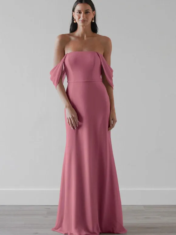 Bridesmaid Dresses Chiffon A-Line Floor-Length Prom Dress