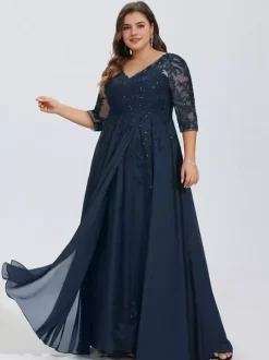Bridesmaid Dresses Chiffon A-Line Floor-Length Wedding Party Dress