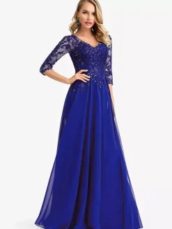 Bridesmaid Dresses Chiffon A-Line Floor-Length Wedding Party Dress