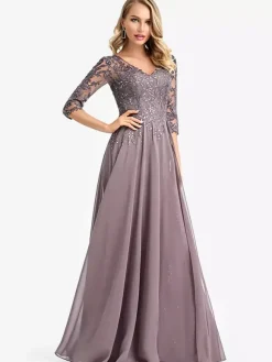 Bridesmaid Dresses Chiffon A-Line Floor-Length Wedding Party Dress