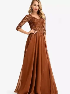 Bridesmaid Dresses Chiffon A-Line Floor-Length Wedding Party Dress