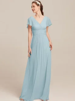 Bridesmaid Dresses Chiffon A-Line Floor-Length Formal Gowns